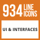 934 UI & Interfaces Line Green & Black Icons